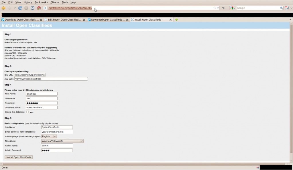 Screenshot-Install Open Classifieds - Mozilla Firefox Screenshot-Install Open Classifieds - Mozilla Firefox